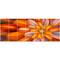 Designart - Massive Orange Fractal Flower - Floral Canvas Art Print